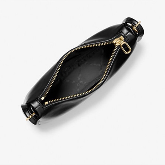 NWT Michael Kors Kendall Small Black Leather Shoulder Bag with Dust Bag - Picture 2 of 10